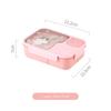 Bento Lunch Box For Kids Girls Cartoon Students Kawaii Cute Heated 3 Grid Sandwich Snack Food Box Special Canteen Food Storage
