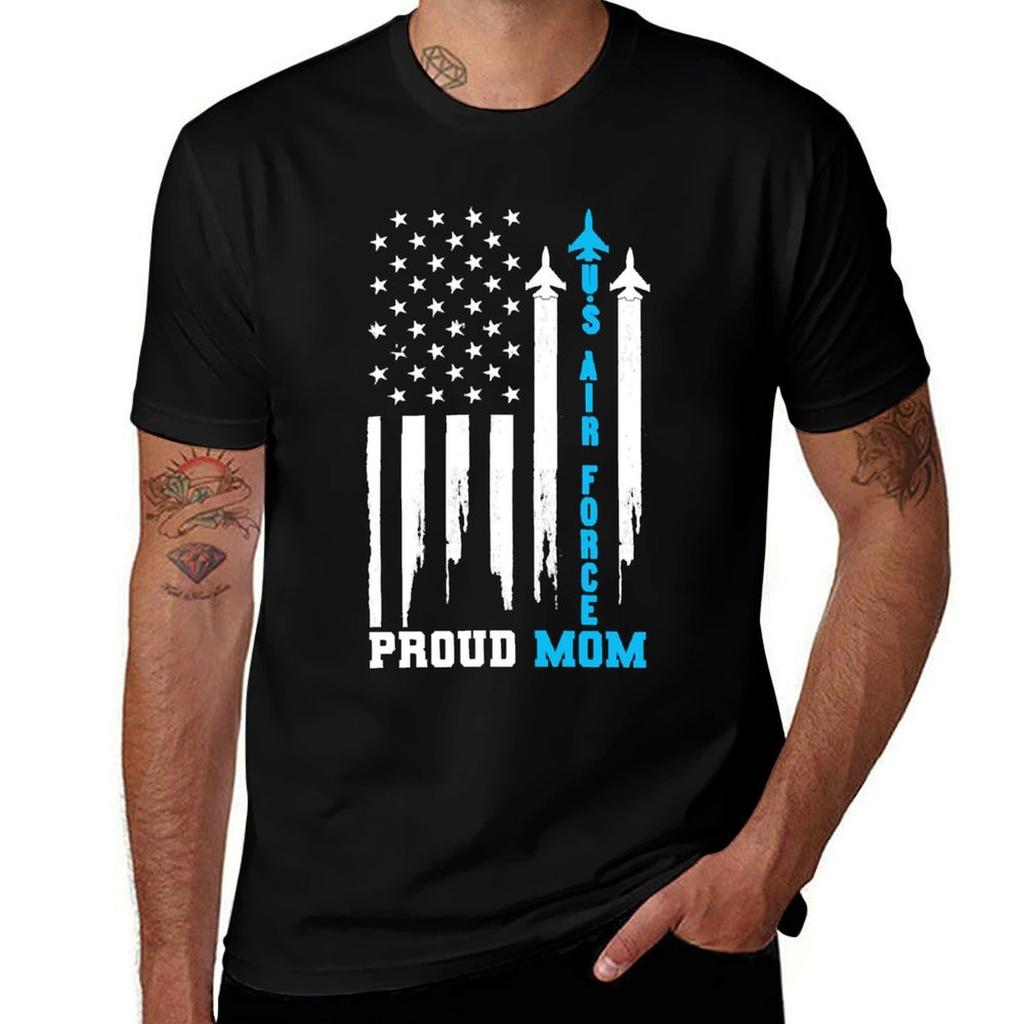 Proud Air Force Mom TShirt Basic All Season Solid TShirt