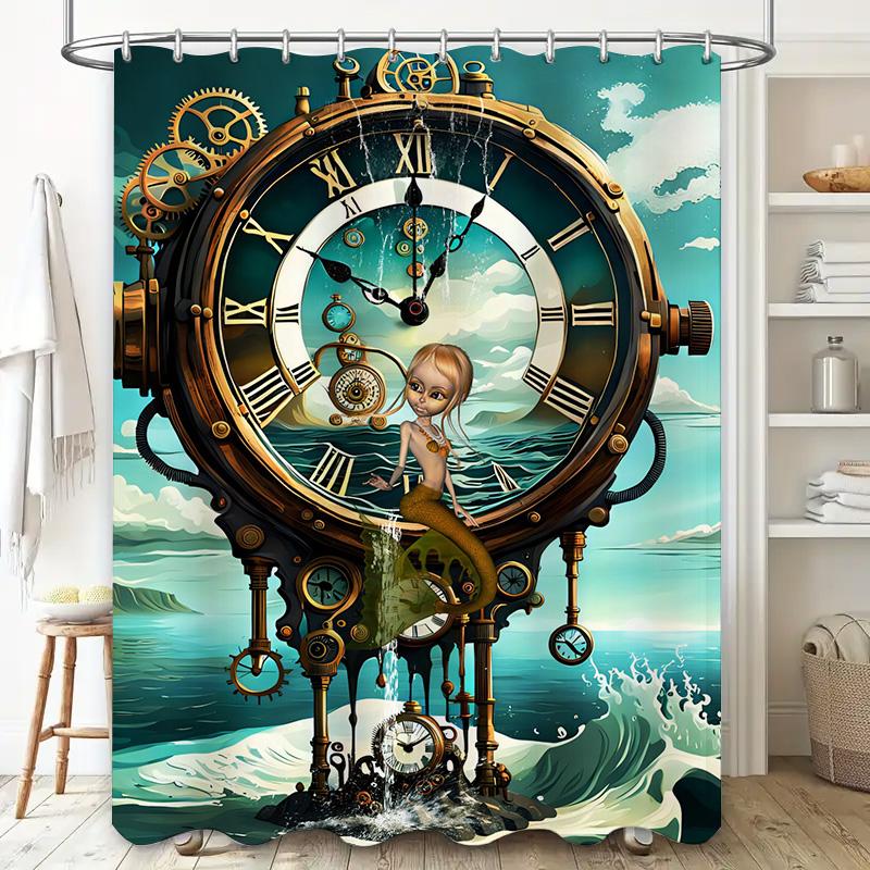 Steampunk Mermaid: Timeless Ocean Adventure Shower Curtain For A Unique And Imaginative Bathroom Dcor