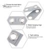 2Pcs Eco-friendly Punch-free Grey Color Hanger Extender Hooks Coat Shirt Hanger Extender Straps Wardrobe Organizer Home Use