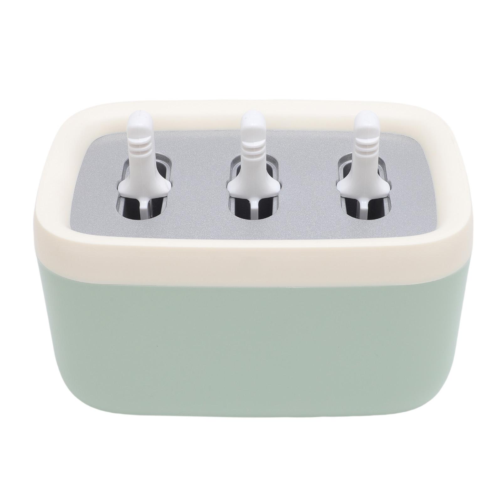 

Ice Maker Aluminum Alloy 3 Cavity Reusable Homemade Ice Crm Maker with 6 Sticks Funnel for Kitchen