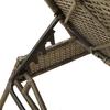2 Piece Sun Lounger Set with Table Grey Poly Rattan