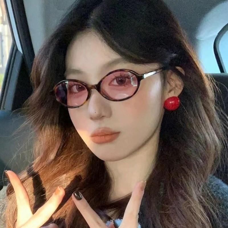 2pcs New Fashionable Women's Ultra Light PC Eyeframe Trendy Eyeframe Oval