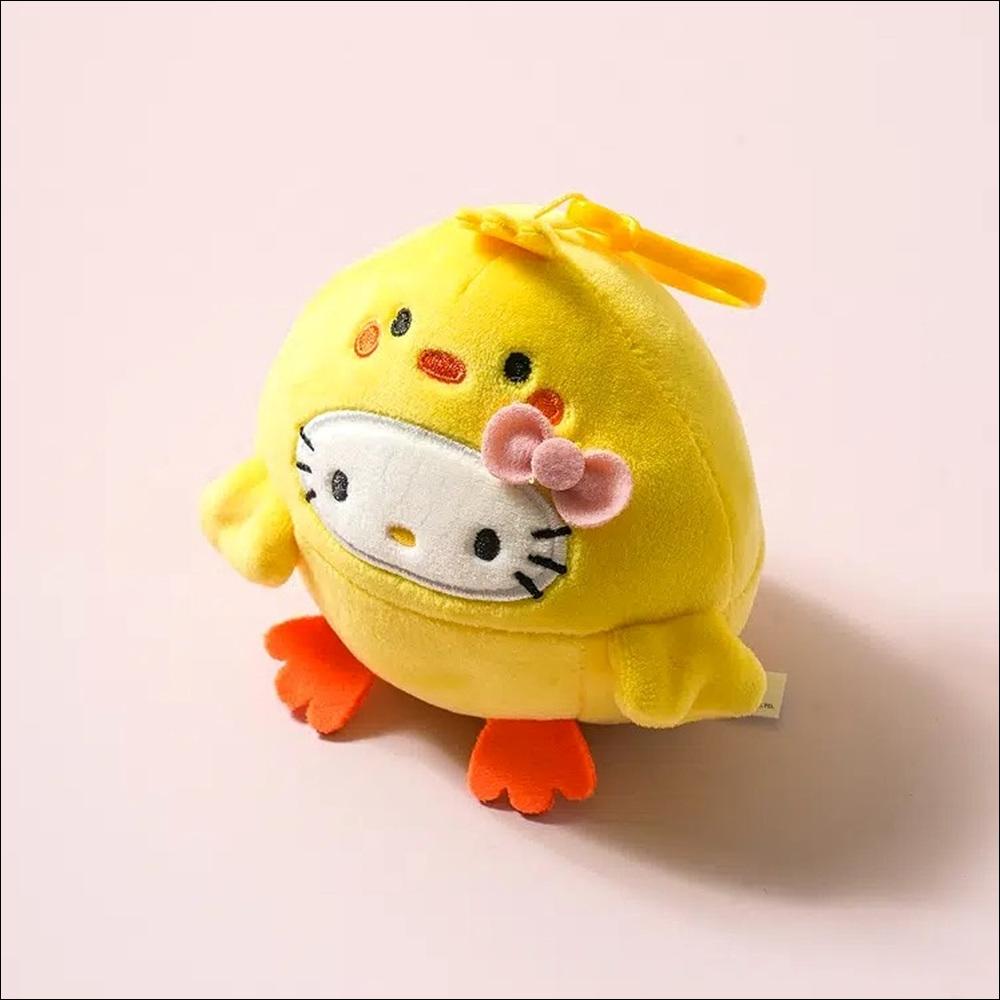 DAISO Sanrio Hello Kitty Цыпленок Костюм Плюшевый Брелок (желтый) 1EA