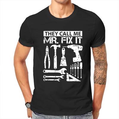 De kallar mig Herr Fixa Rolig Hantverkare Pappa Fader T-shirt Sommar Bomull Original T-shirt Herrar Individualitet T-shirt Streetwear