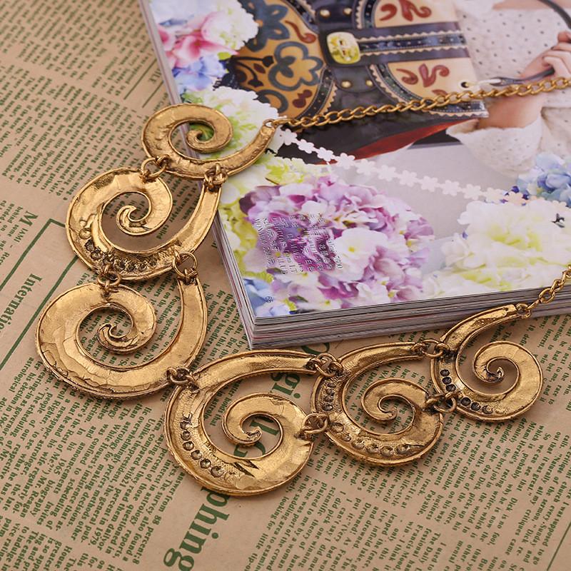 Ethnic Style Alloy Necklace With Retro Finish For Men And Women Office Wear