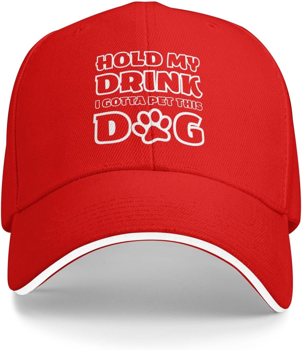 

Hold My Drink I Gotta Pet This Dog Baseball Cap Funny Graphic Polyester Adjustable Outdoor Hat One Size