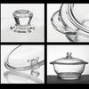 Clear Glass Casserole Bowl for Microwave Reheating, Soup Service, Porridge Serving, and Regular Kitchen Use Daily