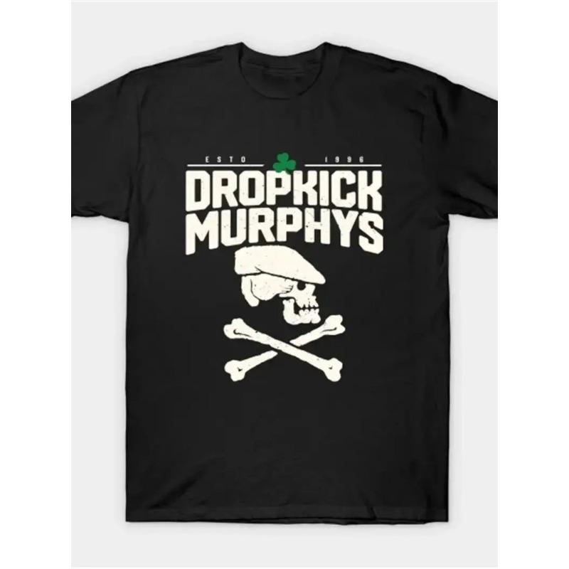 Tallas europeas Nuevo Popular Cuello Redondo Hombre Regular Manga Corta Impresión Digital Único Nicho Temática Punk Dropkick Murphys Estampado Alto