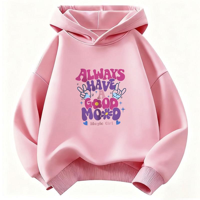 Letter Graphic Kids Hoodie Pullover Children's Sweatshirt Cute Harajuku Hoody for Boys Girls Autumn Casual Hoodies