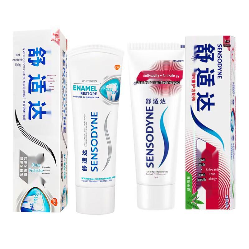 

Sensodyne Enamel Repair & Whitening + Fresh Tea Anti-Sensitivity Toothpaste Combo
