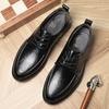 Fashion Casual Leather Mens Oxford Shoes Comfortable Business Shoes Lace Up Leisure Casual Shoes Fashion Sneakers Formal Dress Footwear