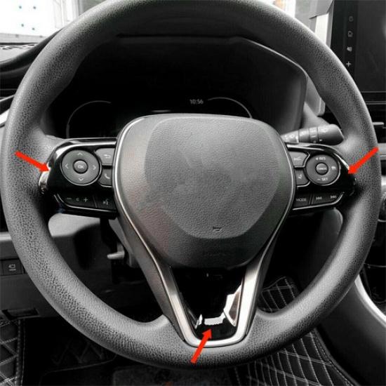 Steering Wheel Frame Lid Cover Trim For - Toyota Corolla Cross ABS Black