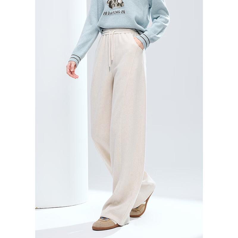 BETU Women's 2025 Winter Brushed Wide-Leg Pants