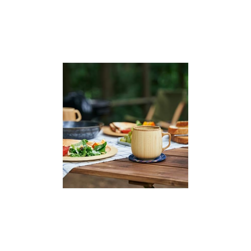 RIVERET Cafe au Lait Mug, 350ml, Bamboo, Dishwasher Safe, Brown, RV-205B