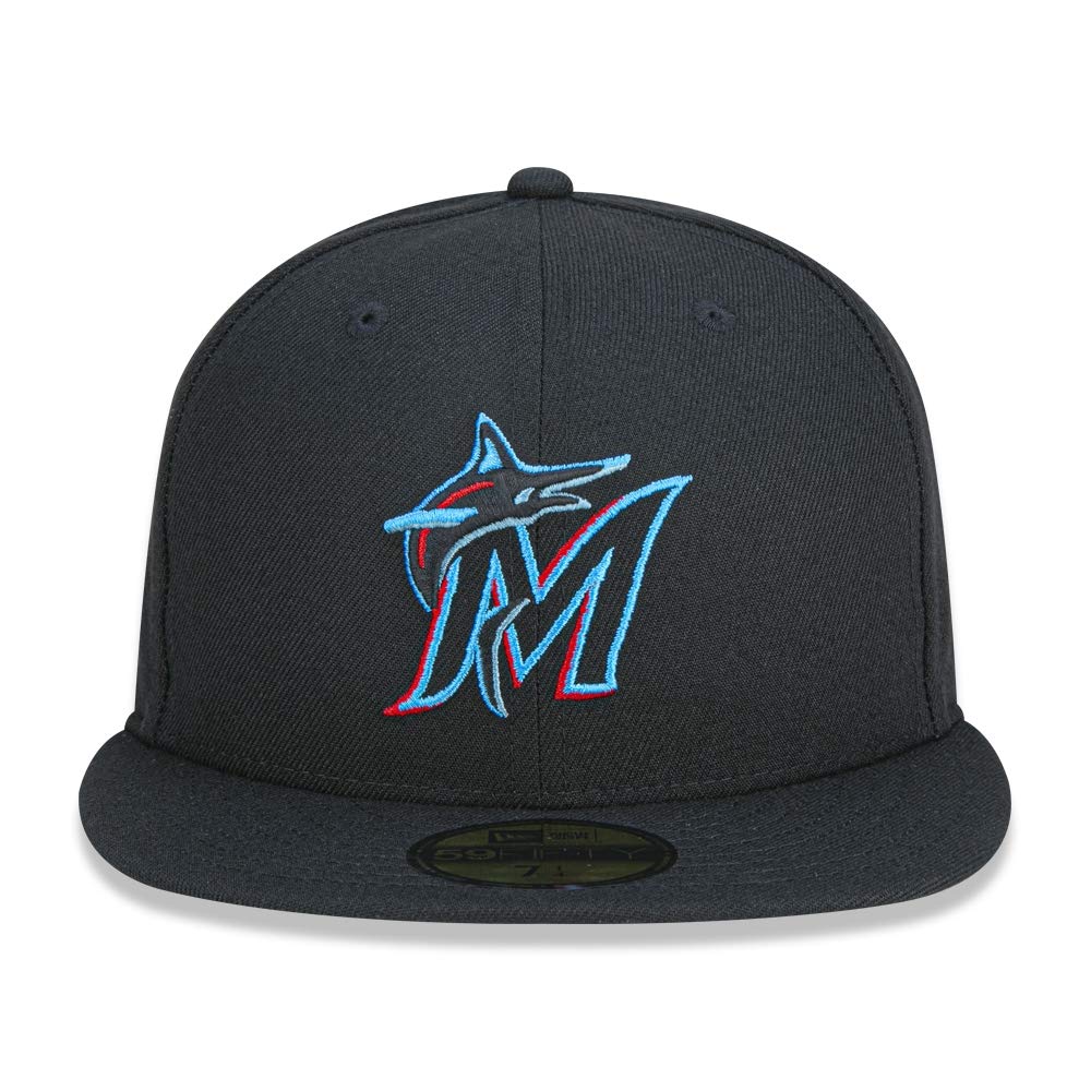 New Era 59 Fifty Cap Authentic Miami Marlins Black 7 - 1/2 (59.6cm)