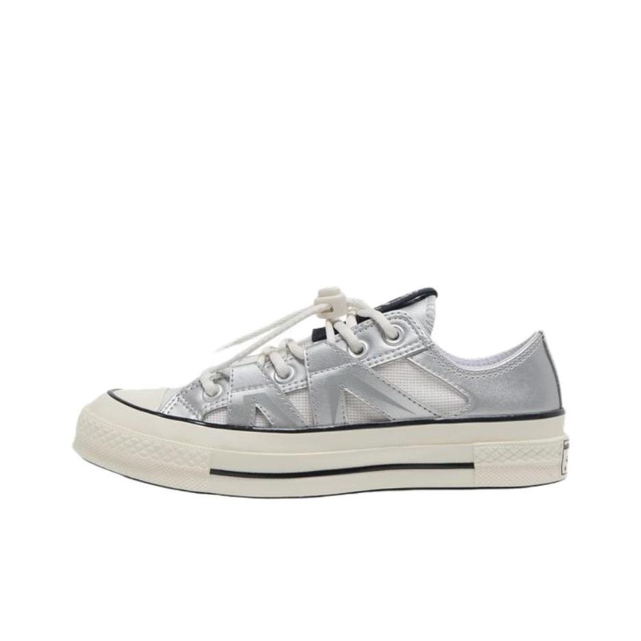 Converse Chuck 70 Low Metallic Pack Unisex Sneakers Cream Dull-Silver Egret A15188C