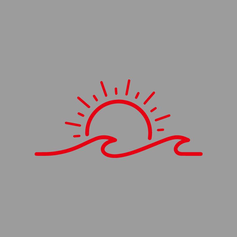 Sun Waves Reflecting Each Other Creative&funny Stickers for Cartoon Fans&lover,high Quality for Car Trucks Motorcycles & Laptops