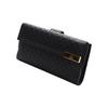 Gucci GG Embossed Leather Long Bifold Wallet In Black For Unisex Daily Use