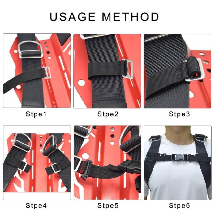 Wears Resistant Scubas Diving Underwater Webbing Sidemount Buckle Diving Backmount Fixed Strap Backpacks Chest Strap