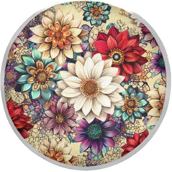 

Cherry Print Steering Wheel Cover Protector Block UV Rays Cool Anti Heat Automotive Steering Wheel Heat Shield Cover Car Interior Accessories for Car георгин