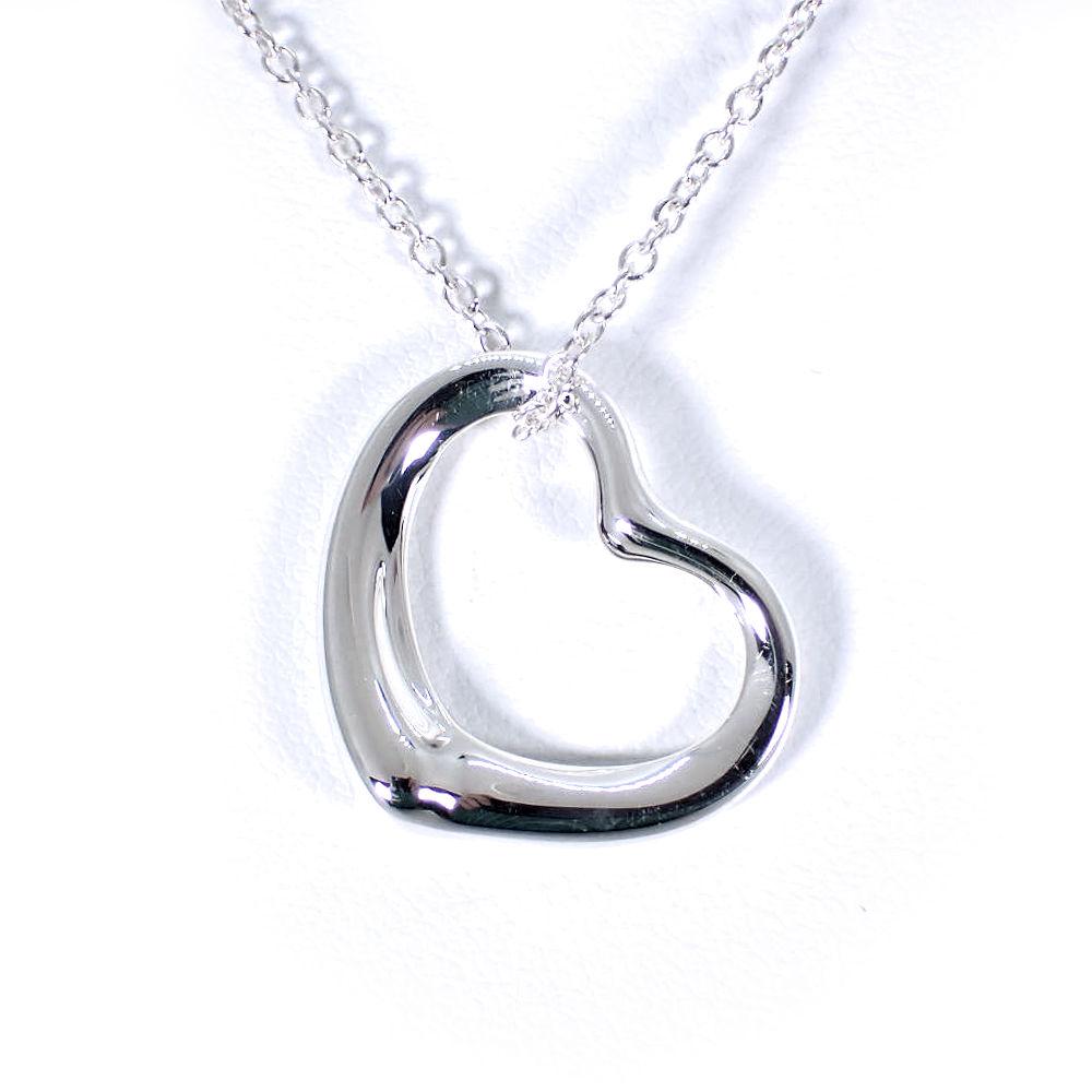 [Used] TIFFANY/Tiffany 925 Open Heart Pendant/Necklace/j8-8