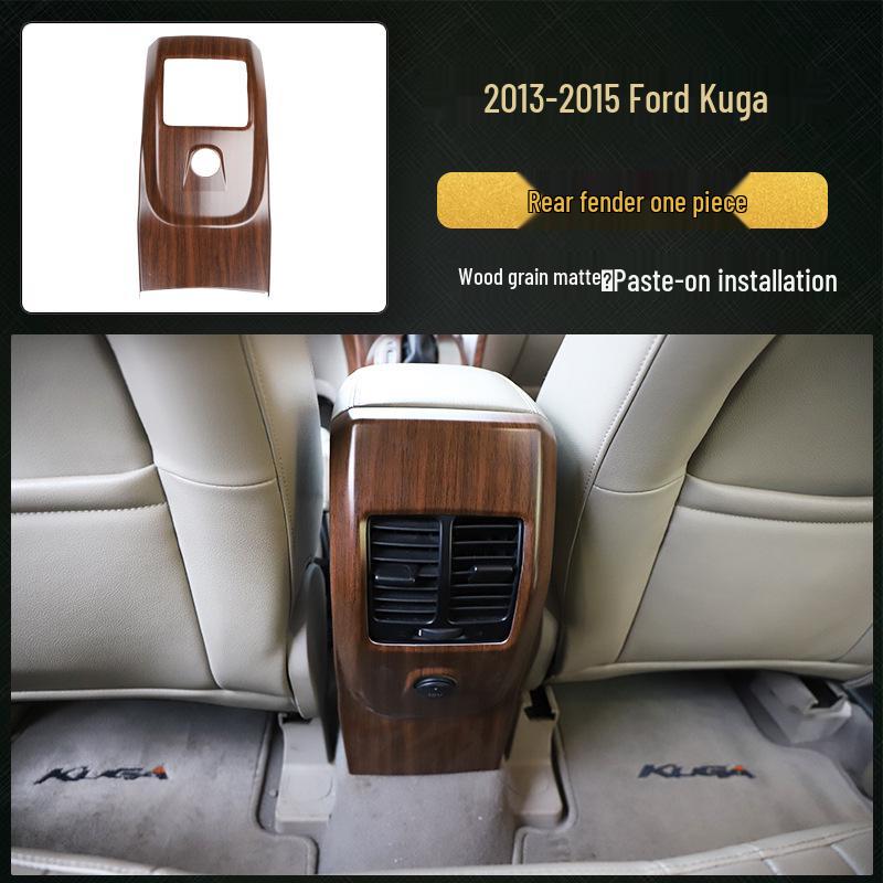 13-15 Kuga Kohlefaser Navigationskonsolenaufkleber - Pfirsichholz-Stil