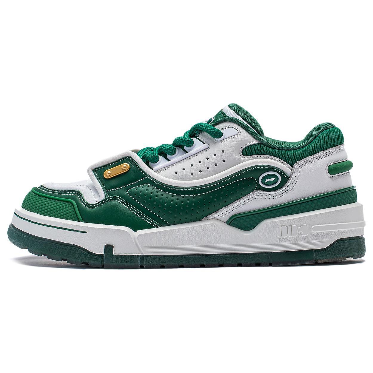 

Новые LiNing 001 BTC MEGA Противоскользящая Амортизация Износостойкая Поддержка Низкий Верх Обувь для Скейтборда Мужская Белая Зеленая AGCU003-2 39