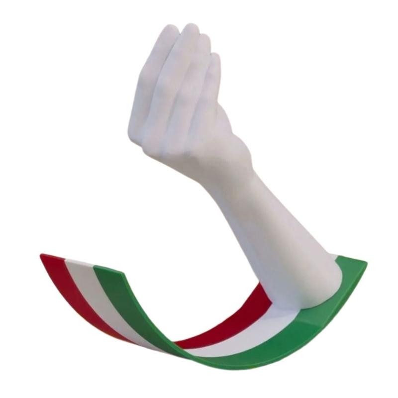 

Handcrafted Italian hAND Gesture Sculpture Swinging Desk Decors Unique Funny Gift for Home Office or Car Interior
