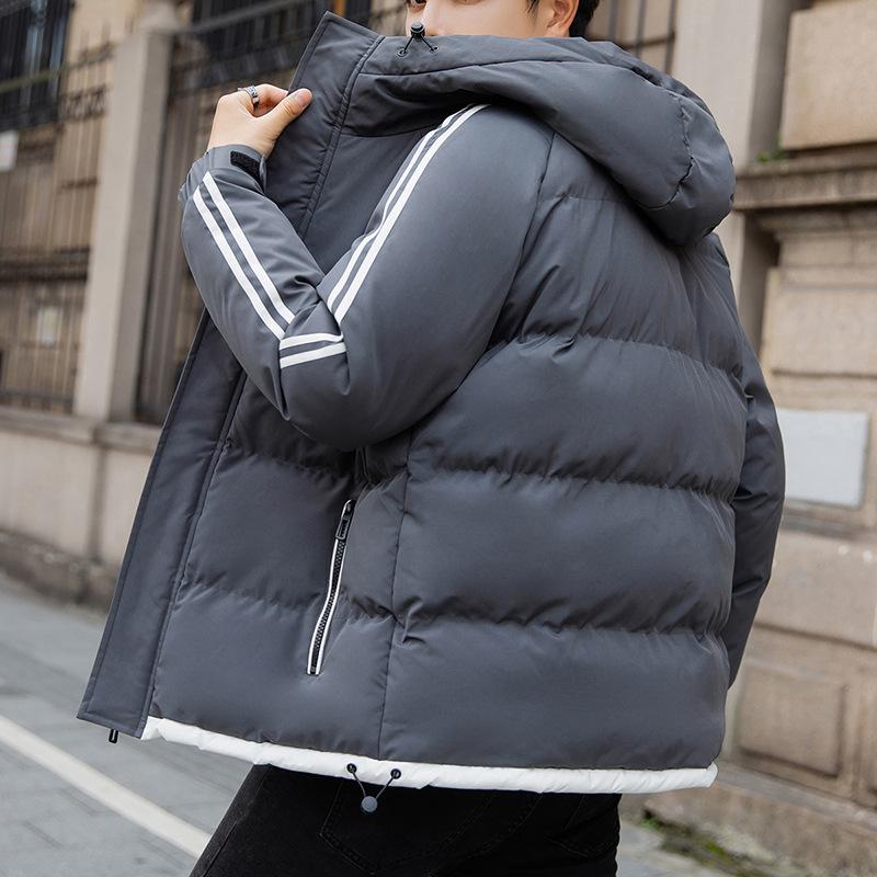 

Padded-on men s trendy warm jacket winter 2025 new trendy short padded jacket thickened padded men s jacket M сірий колір