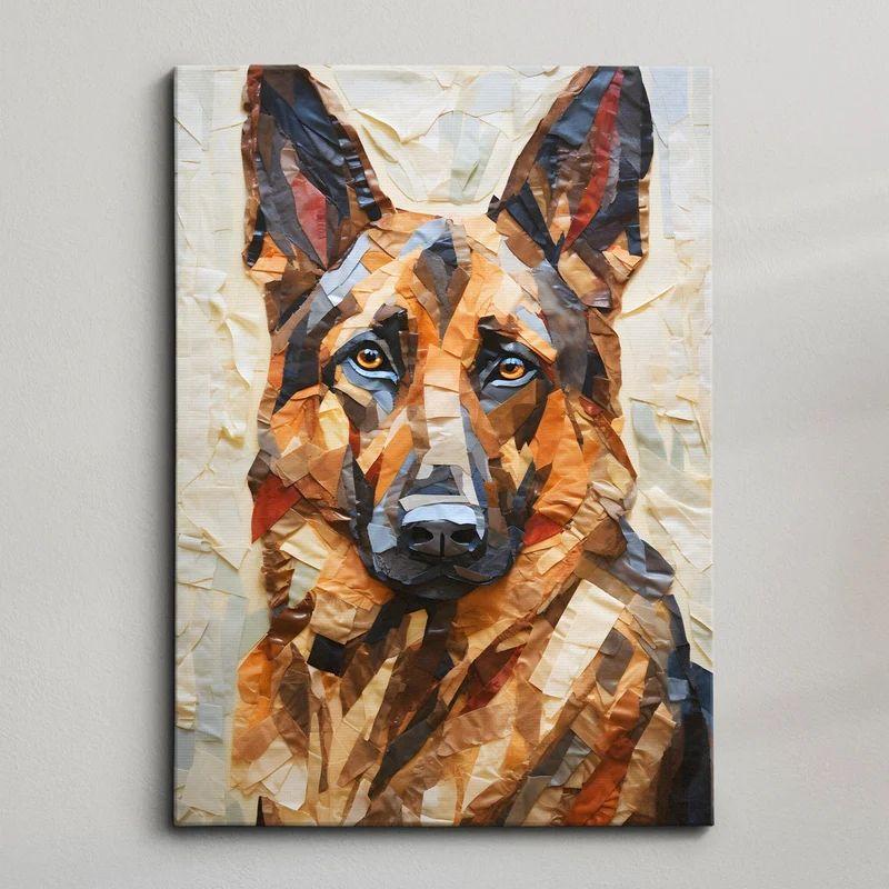Tapestry German Shepherd funny animal dog 75x100