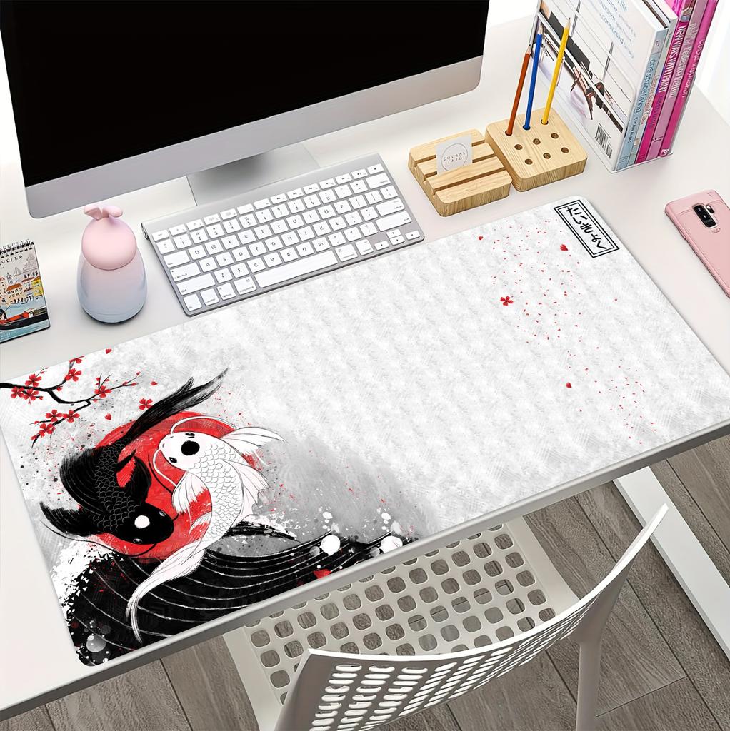 Koi Taichi Gaming Mouse Pads Neutral Table Mats Computer Mousepad Company Big Desk Pad Large Gamer Mousepads Mouse Mat