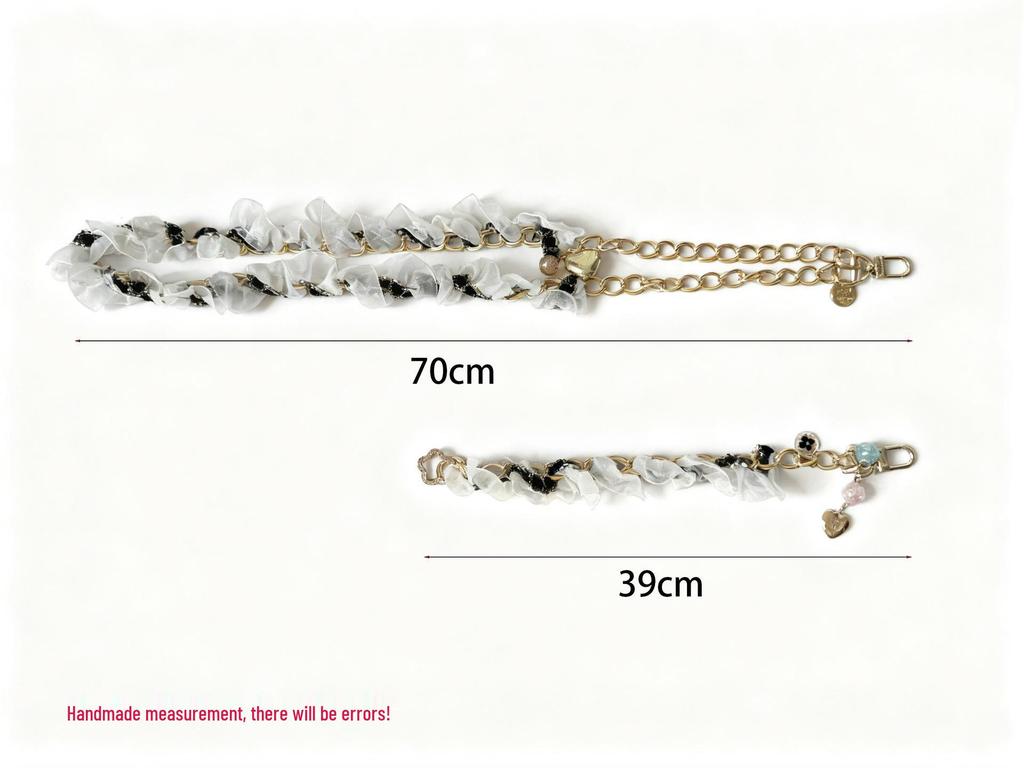 Handmade Woven Chinese-Style Double Layer Bracelet with Retro Phone Lanyard & High-End Plated Gasket