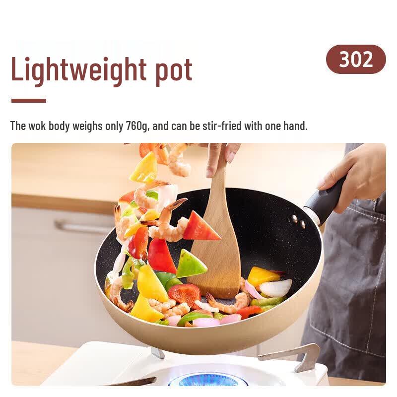 Midea 28cm Flat-Bottom Non-Stick Stir-Fry Pan