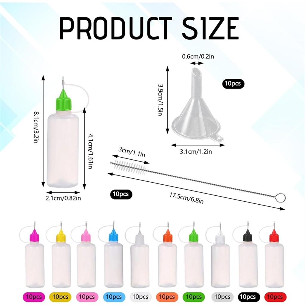 2025+ Mini Needles- Tip Applicator,Fine Tip Applicator Bottle Glue Bottle Needle-Squeeze Glue for Quilling Acrylic