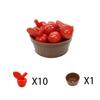 City Food Building Blocks Character Accessories Printing Set Fish Mushroom Fruit Burger Refrigerator Hot Dog Pizza Basin Toy