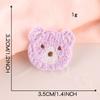 Embroidery Label Cute Bear Head Embroidery Sticker Diy Hand Account Accessories Accessories Patch Brooch Jewelry Hair Accessories Cloth Sticker
