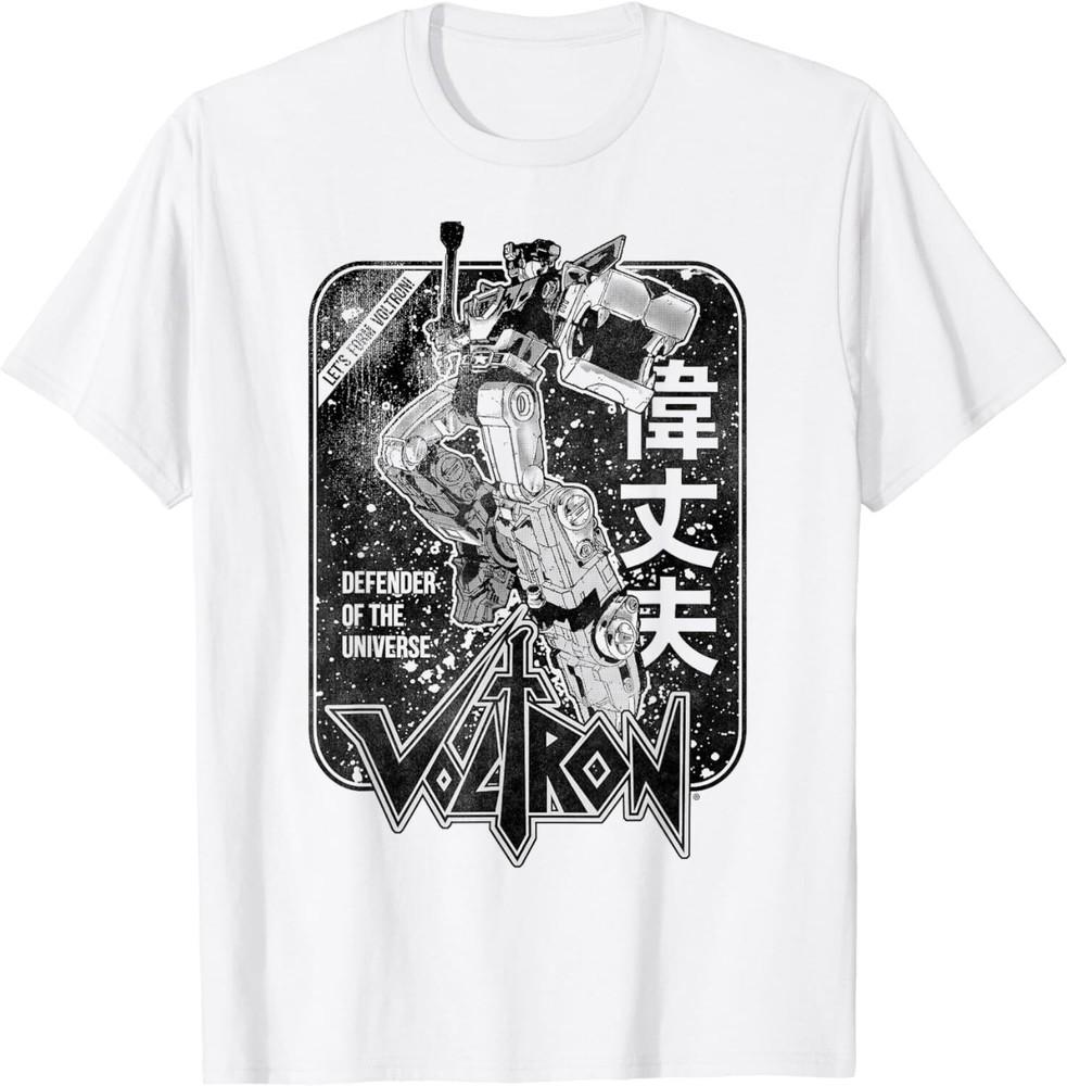 Voltron Retro Defender Černobílý Bojový Meč Tričko, Unisex Tričko, S-5XL Unisex Tričko