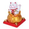 Lucky Cat Statue Automatic Waving Arm Solar Powered Wealth Welcoming Lucky Cat for Present Cash