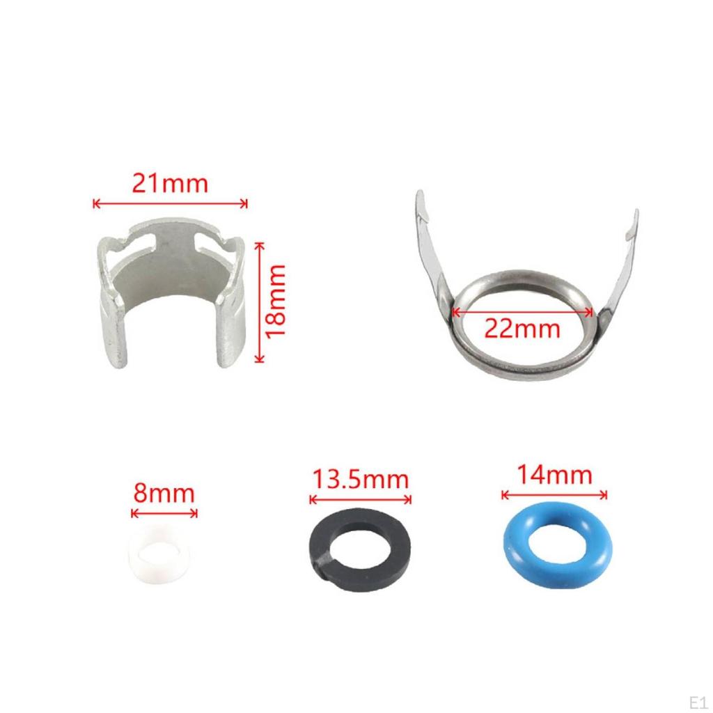 4 Pieces Fuel Injector Repair Kit Heat Resistant Seal Tested
