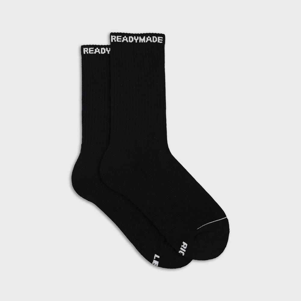 Japanische Trendige Frottee-Socken - Herbst/Winter Sport Schwarz & Weiß Buchstaben Mid-Calf Baumwollsocken für Männer & Frauen