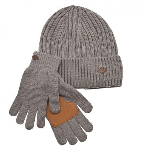 Harvey Makin Layers Hat and Gloves Gift Set - Grey