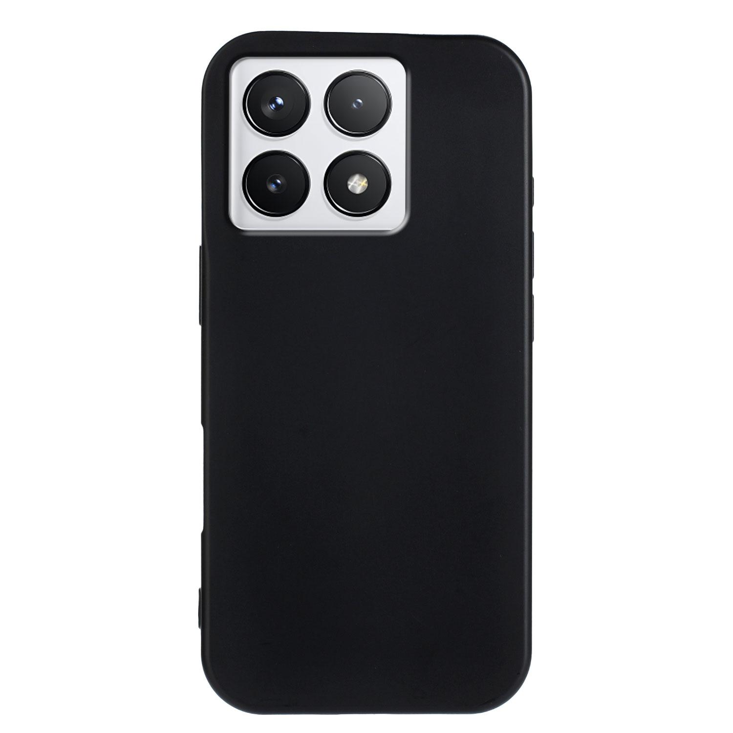 

For Xiaomi 14T TPU Case Soft Matte Anti-fingerprint Phone Back Cover Black