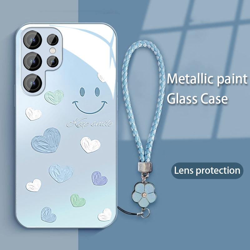 Love Smiley Face Suitable for Samsung S23ULTRA Mobile Phone Case S24 Girl S22 Skin Friendly A53 Sense A34 All Inclusive A1