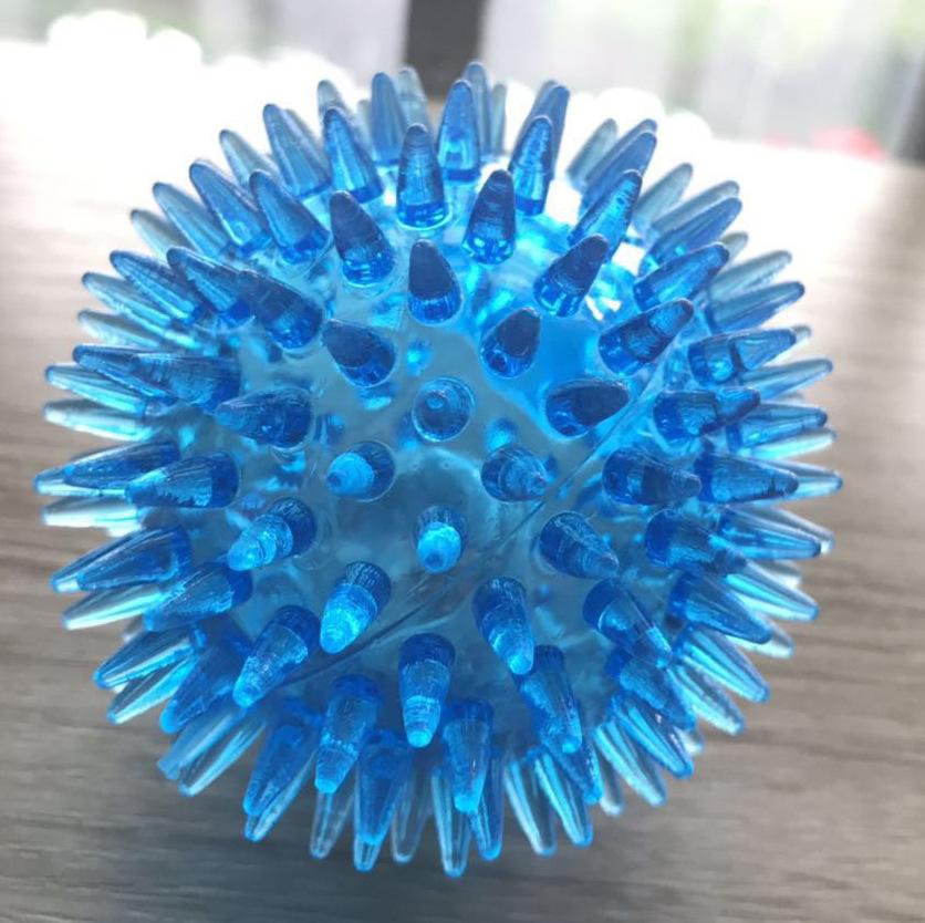 Manufacturer Squeaky Tpr Dog Chew Ball Toys (Blue,S:dia 6.5 cm, M:dia 9 cm) синий