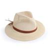 New Natural Panama Soft Shaped Straw Hat Summer Women/Men Wide Brim Beach Sun Cap UV Protection Fedora Hat