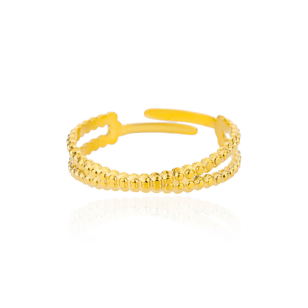 Stainless Steel Bead Rings for Women 2023 Trending Gold Color Adjustable Ring Accessories  Vintage Jewelry Wedding Gifts