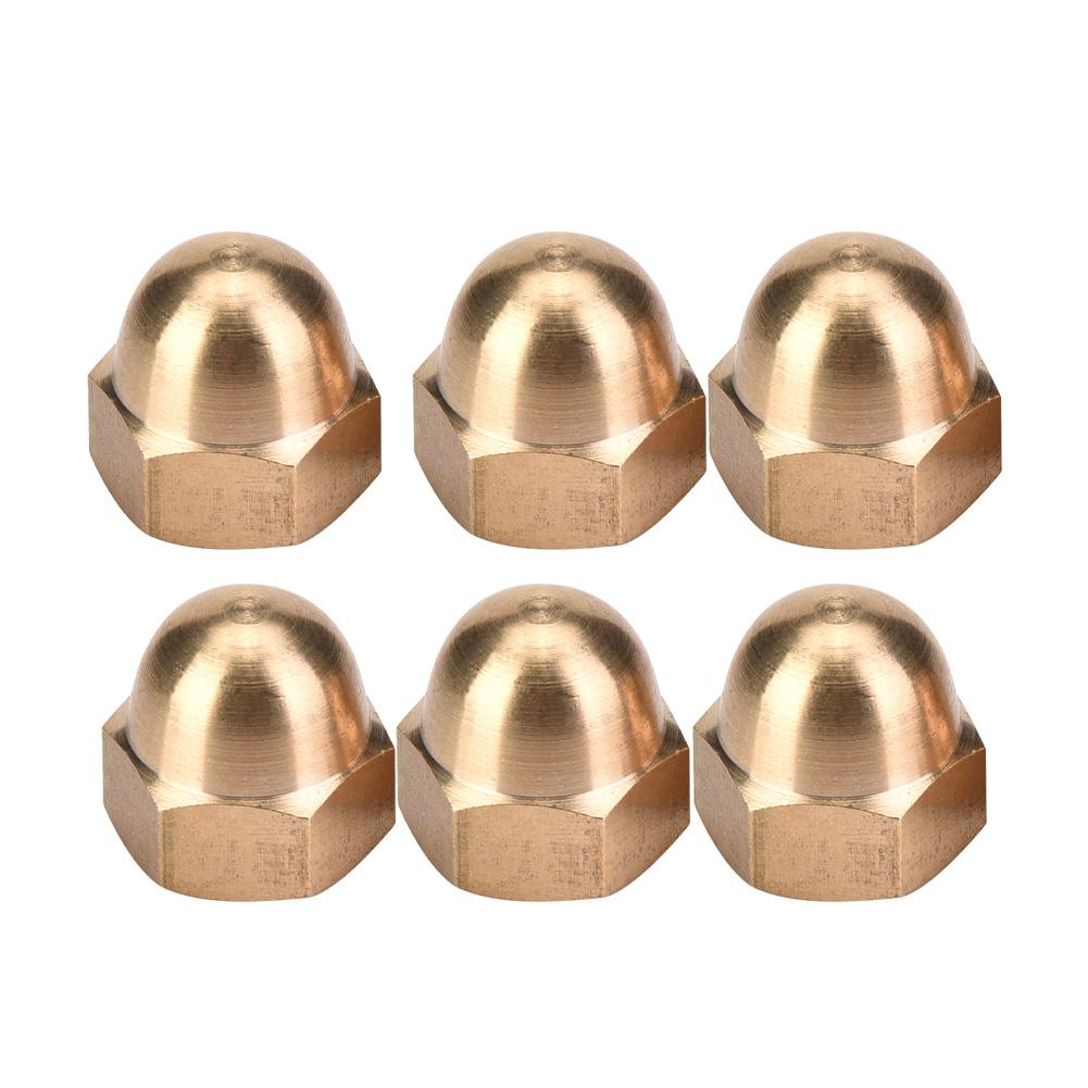 Brass Acorn Nut Kit Dome Head Cap Hex Nuts Set Vehicle Fasteners