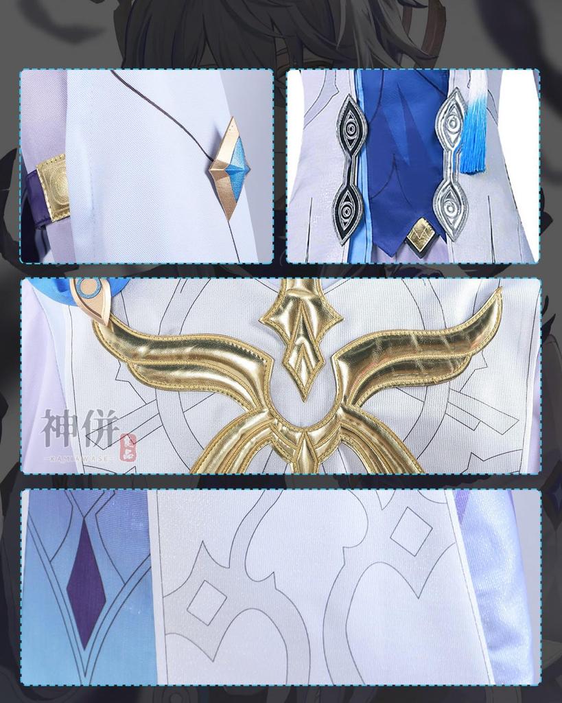 Sunday Cosplay Wig Head of the Oak Star Rail Cosplay Costume for School and Stage Performances Cosplay Wig Size [Excellent Quality] Included, Family,