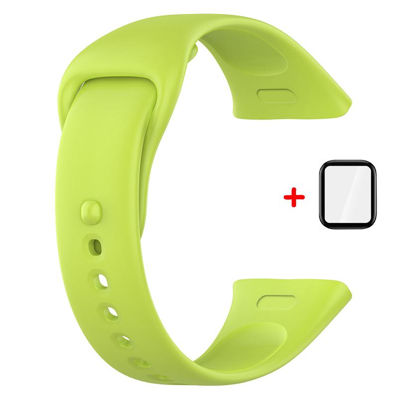 Silicone Band For Xiaomi Redmi Watch 3 Active Strap Replacement Watchband Bracelet For Redmi Watch 3 Lite With Screen Protector
